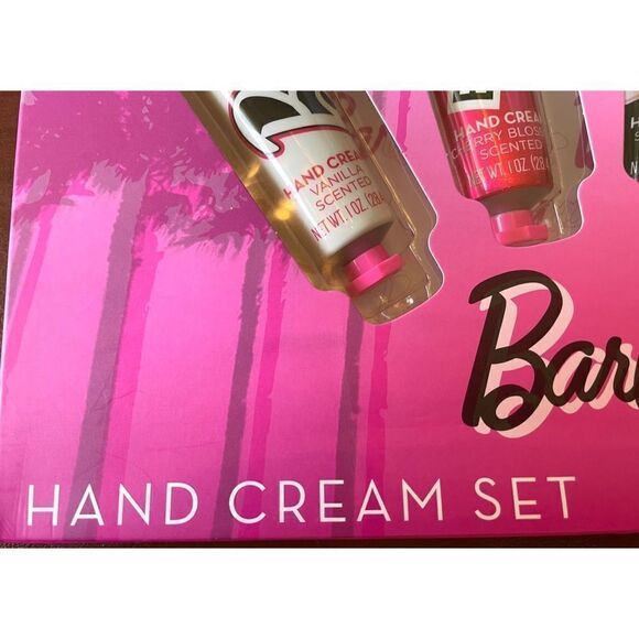 New Barbie Hand Cream Set of 4: Vanilla, Cherry Blossom,Strawberry& Berry Scent - Picture 5 of 6